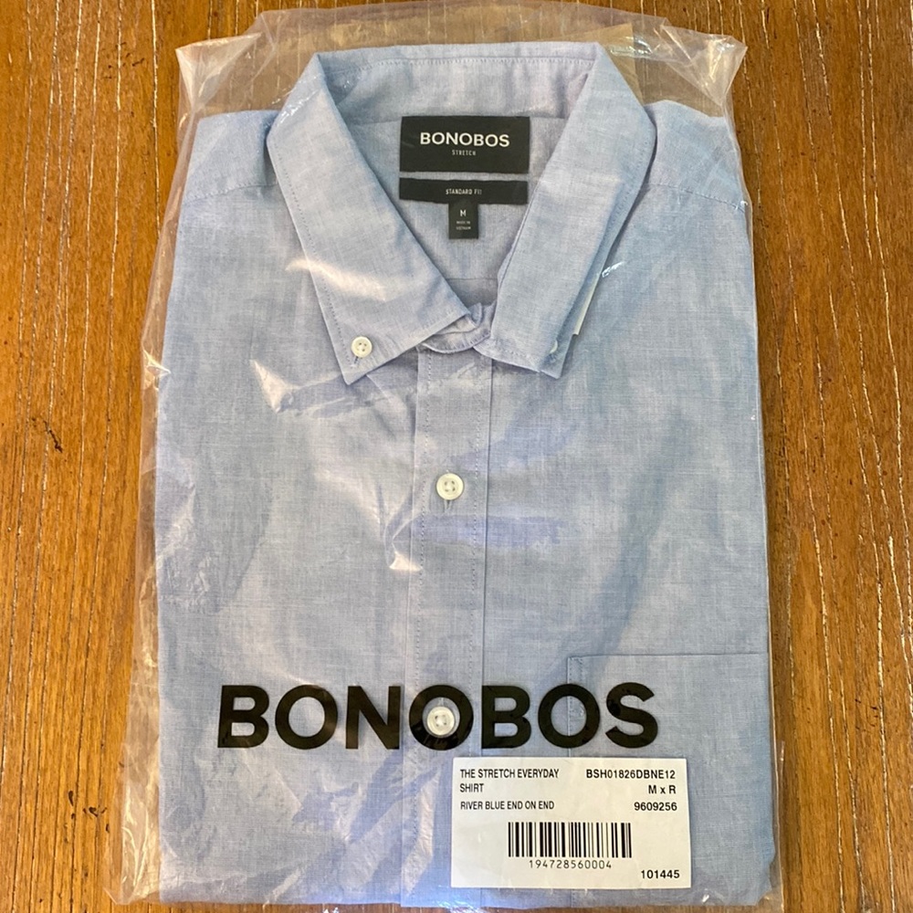 Bonobos The Stretch Everyday Shirt - river blue end on end - standard fit